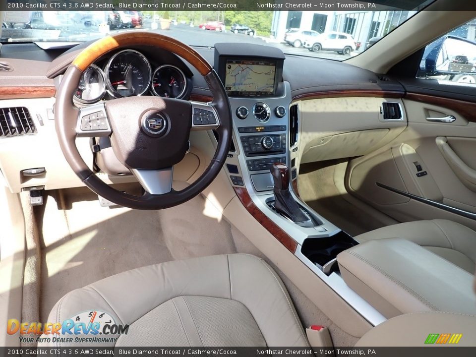 2010 Cadillac CTS 4 3.6 AWD Sedan Blue Diamond Tricoat / Cashmere/Cocoa Photo #21