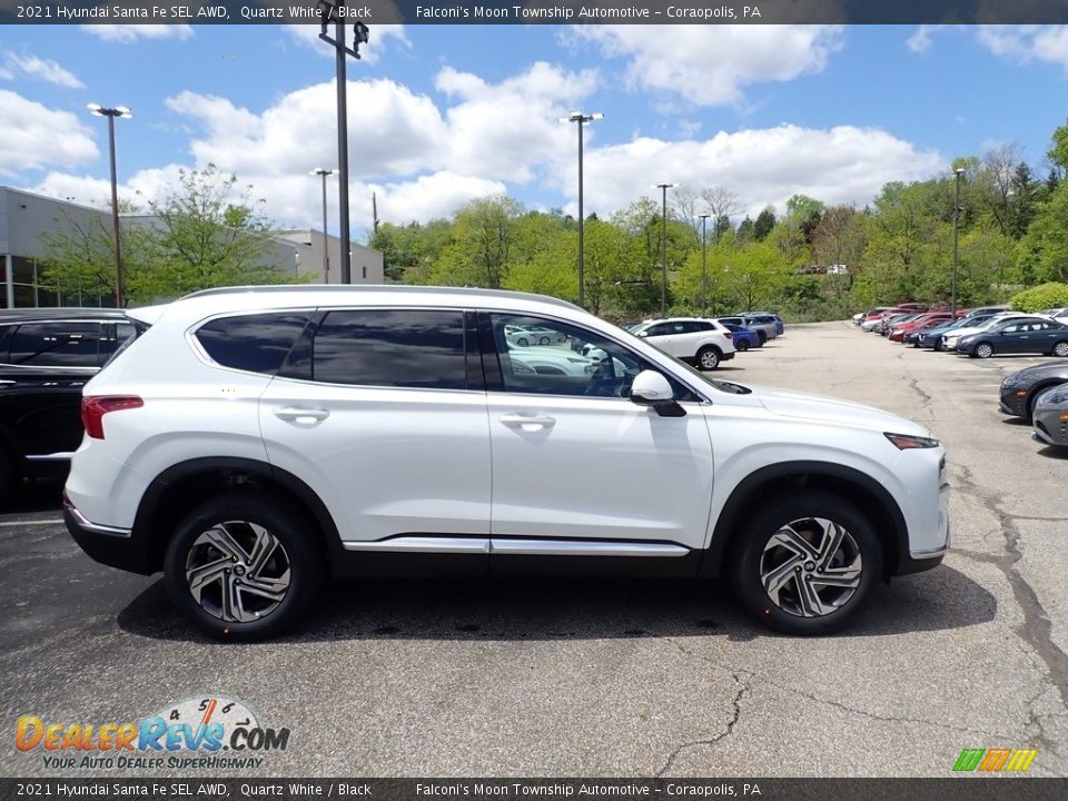 Quartz White 2021 Hyundai Santa Fe SEL AWD Photo #1