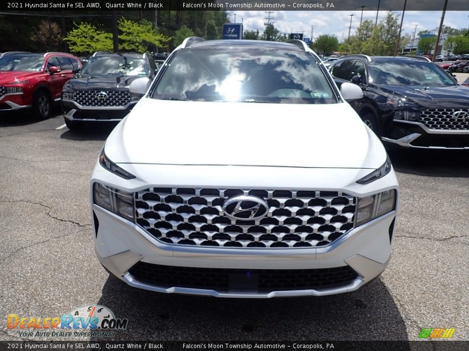 2021 Hyundai Santa Fe SEL AWD Quartz White / Black Photo #4