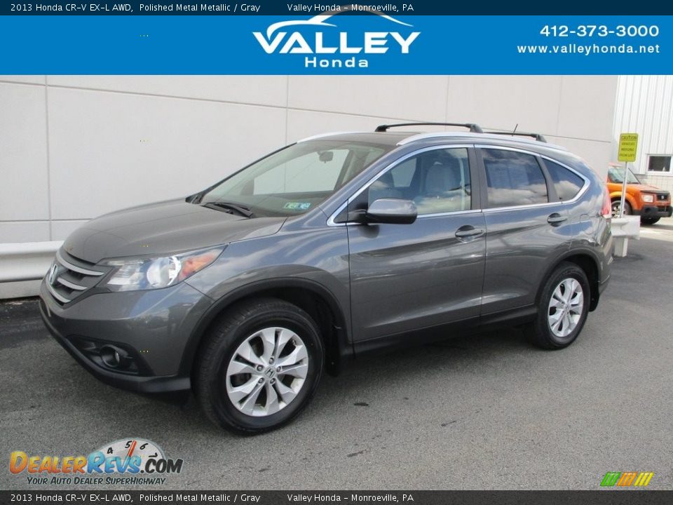 2013 Honda CR-V EX-L AWD Polished Metal Metallic / Gray Photo #1