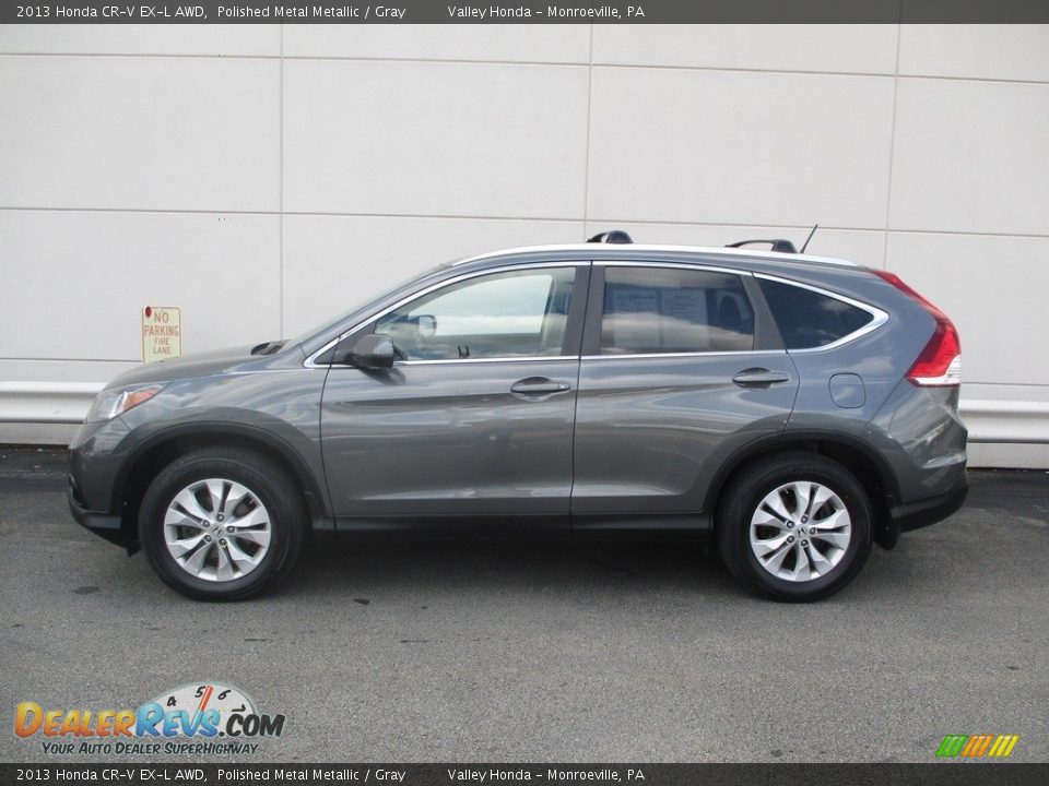 2013 Honda CR-V EX-L AWD Polished Metal Metallic / Gray Photo #2