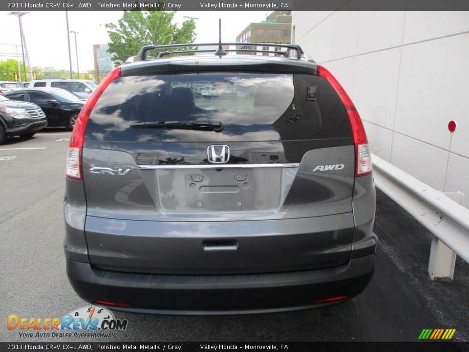 2013 Honda CR-V EX-L AWD Polished Metal Metallic / Gray Photo #4