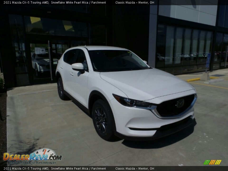 2021 Mazda CX-5 Touring AWD Snowflake White Pearl Mica / Parchment Photo #1