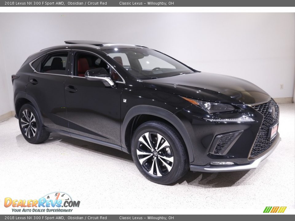 2018 Lexus NX 300 F Sport AWD Obsidian / Circuit Red Photo #1