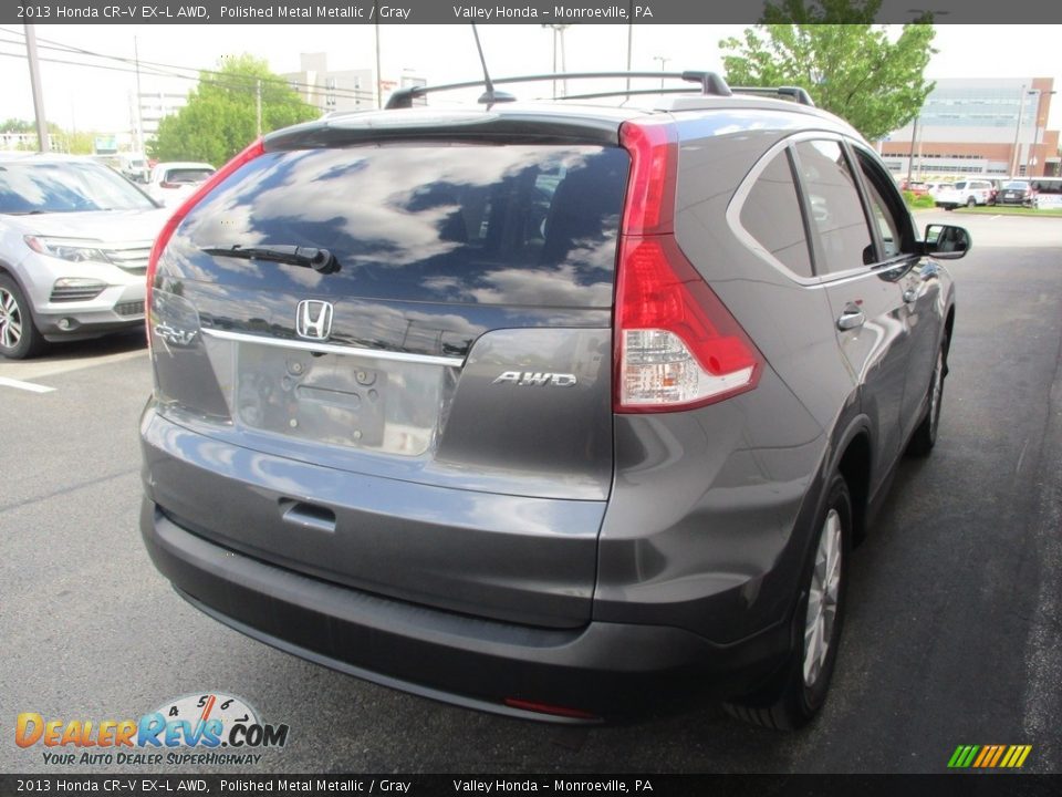 2013 Honda CR-V EX-L AWD Polished Metal Metallic / Gray Photo #5