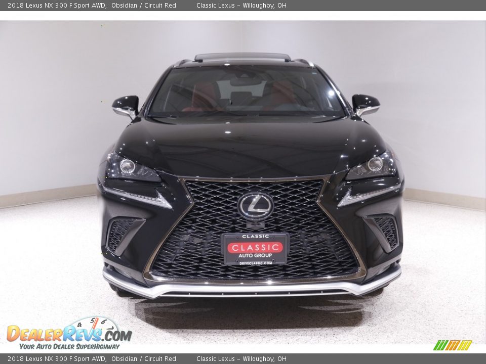 2018 Lexus NX 300 F Sport AWD Obsidian / Circuit Red Photo #2