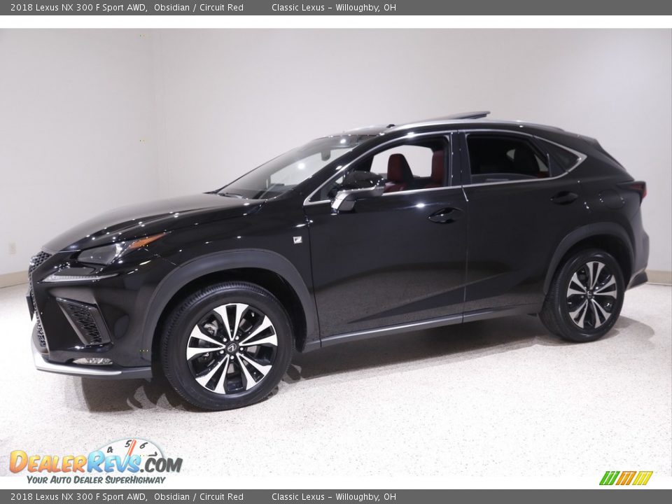 2018 Lexus NX 300 F Sport AWD Obsidian / Circuit Red Photo #3