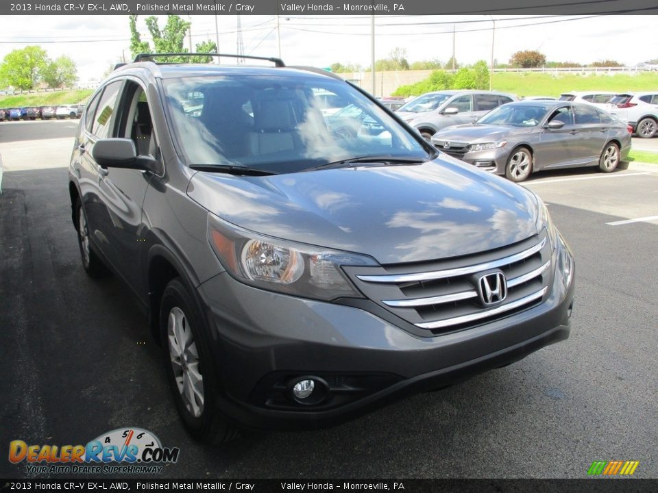 2013 Honda CR-V EX-L AWD Polished Metal Metallic / Gray Photo #7