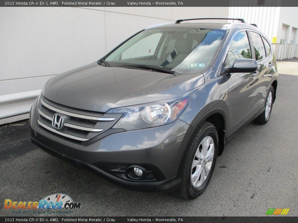 2013 Honda CR-V EX-L AWD Polished Metal Metallic / Gray Photo #9
