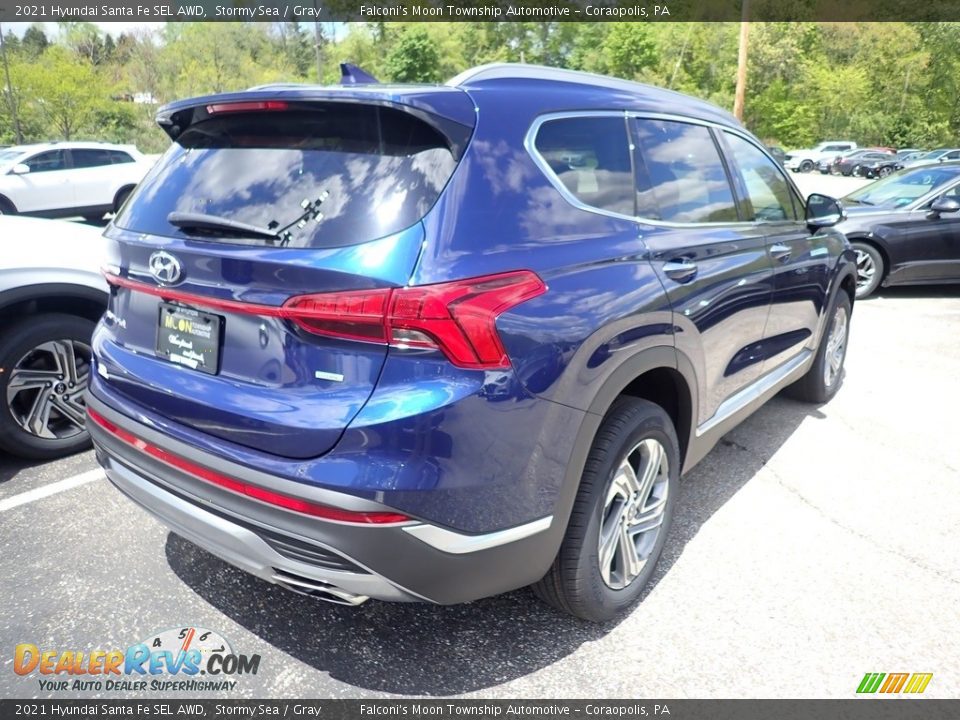 2021 Hyundai Santa Fe SEL AWD Stormy Sea / Gray Photo #2