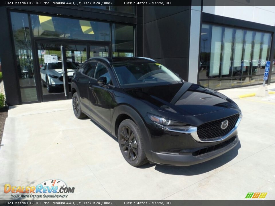 2021 Mazda CX-30 Turbo Premium AWD Jet Black Mica / Black Photo #1