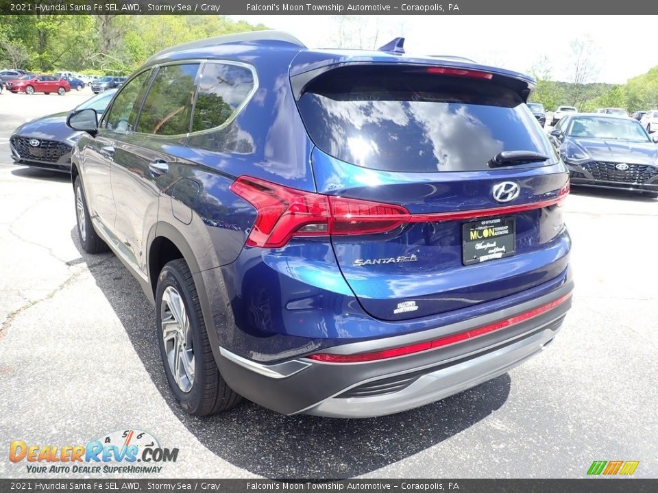 2021 Hyundai Santa Fe SEL AWD Stormy Sea / Gray Photo #6