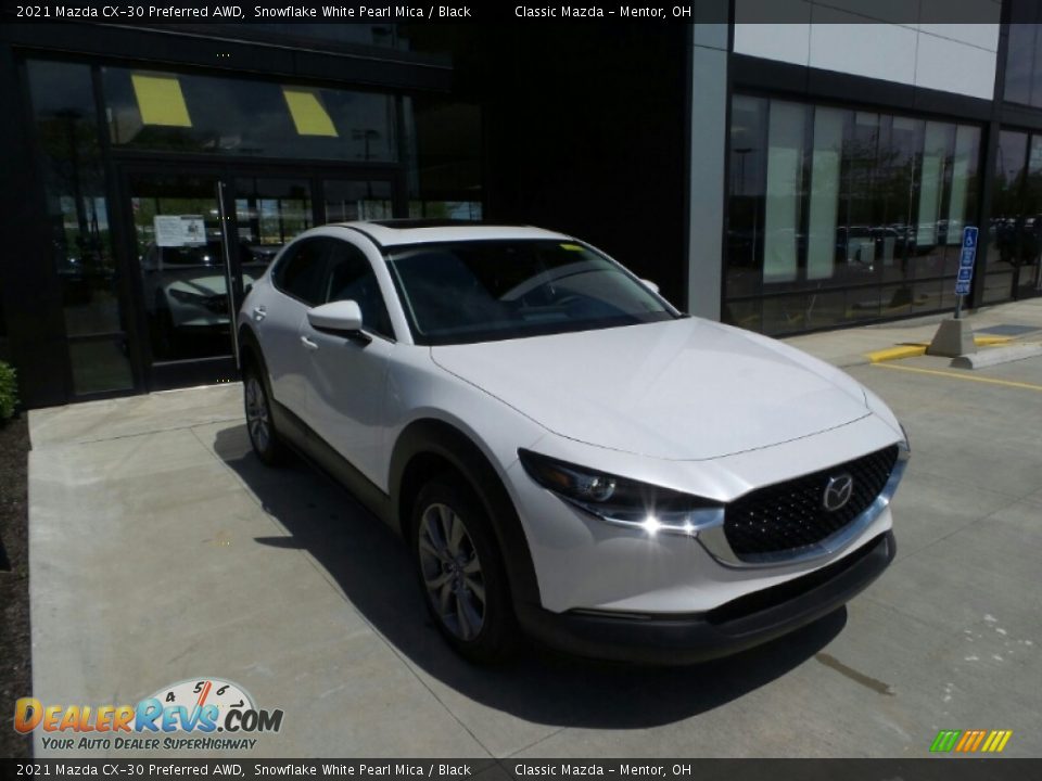 2021 Mazda CX-30 Preferred AWD Snowflake White Pearl Mica / Black Photo #1