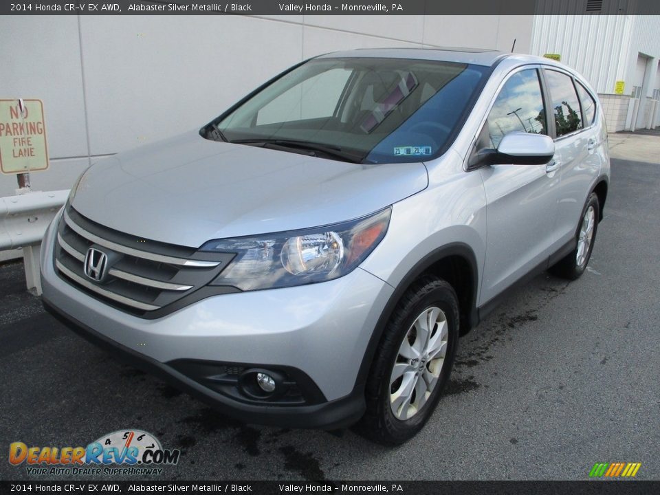 2014 Honda CR-V EX AWD Alabaster Silver Metallic / Black Photo #9