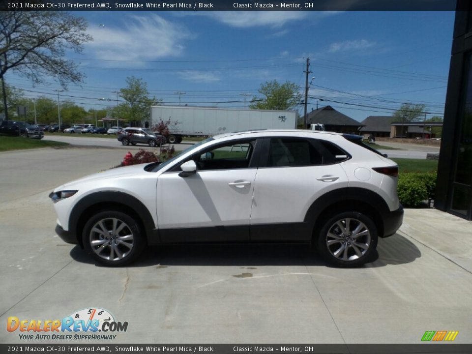 2021 Mazda CX-30 Preferred AWD Snowflake White Pearl Mica / Black Photo #6