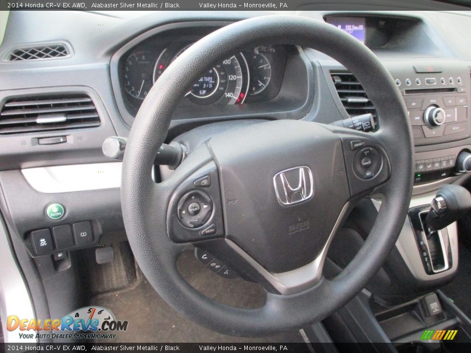 2014 Honda CR-V EX AWD Alabaster Silver Metallic / Black Photo #13