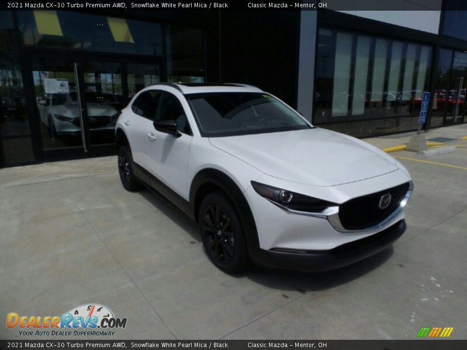 2021 Mazda CX-30 Turbo Premium AWD Snowflake White Pearl Mica / Black Photo #1