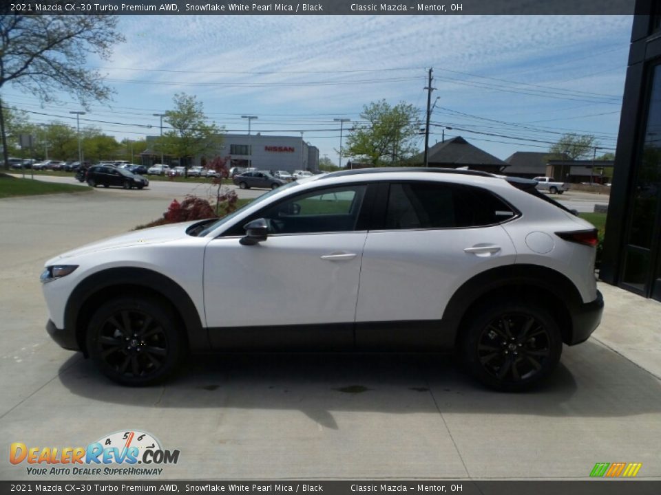 2021 Mazda CX-30 Turbo Premium AWD Snowflake White Pearl Mica / Black Photo #6