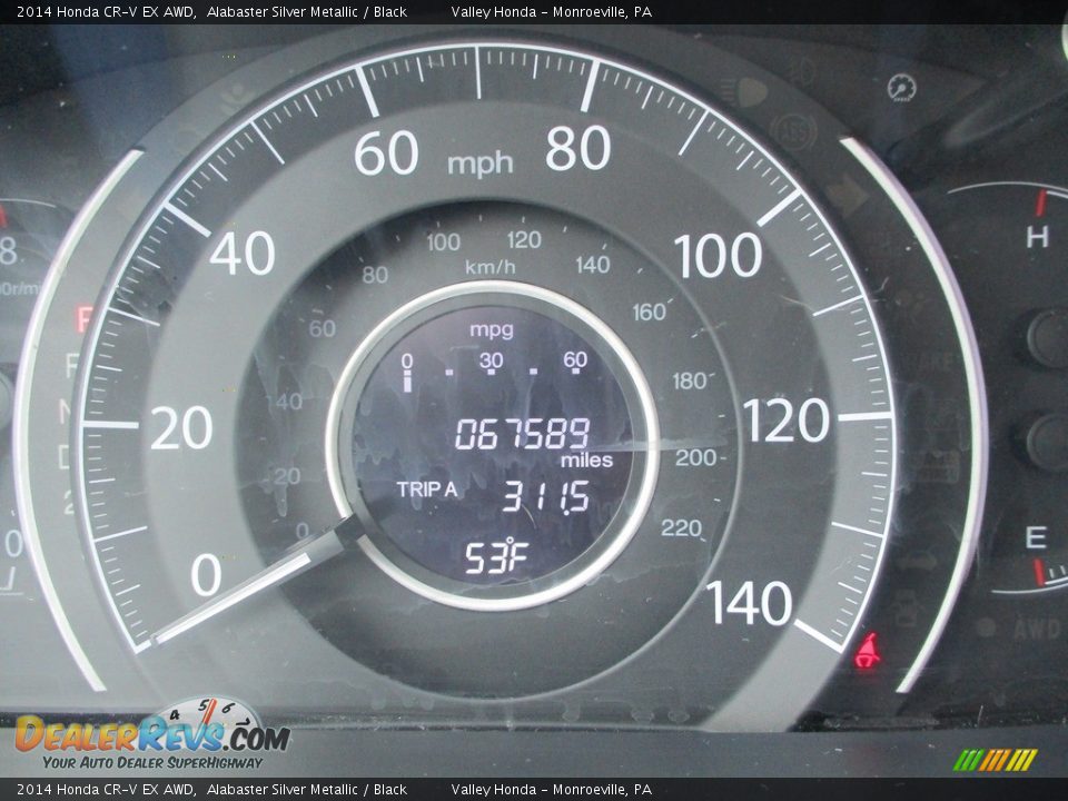 2014 Honda CR-V EX AWD Alabaster Silver Metallic / Black Photo #20