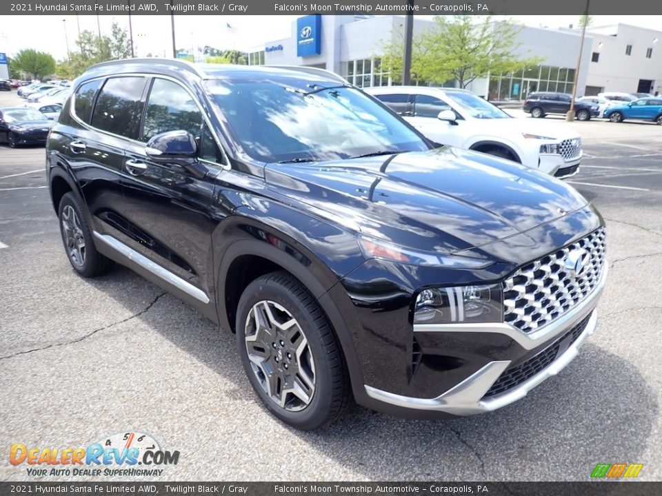 2021 Hyundai Santa Fe Limited AWD Twilight Black / Gray Photo #3