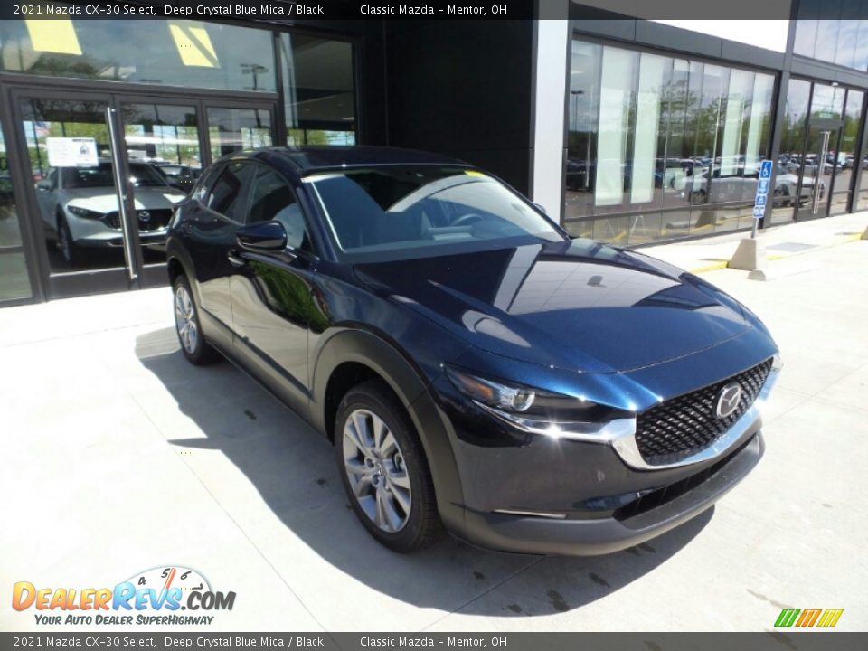 2021 Mazda CX-30 Select Deep Crystal Blue Mica / Black Photo #1