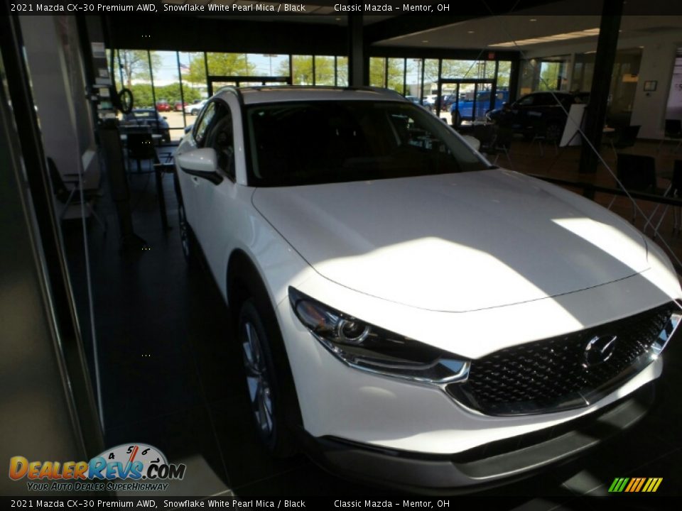 2021 Mazda CX-30 Premium AWD Snowflake White Pearl Mica / Black Photo #1