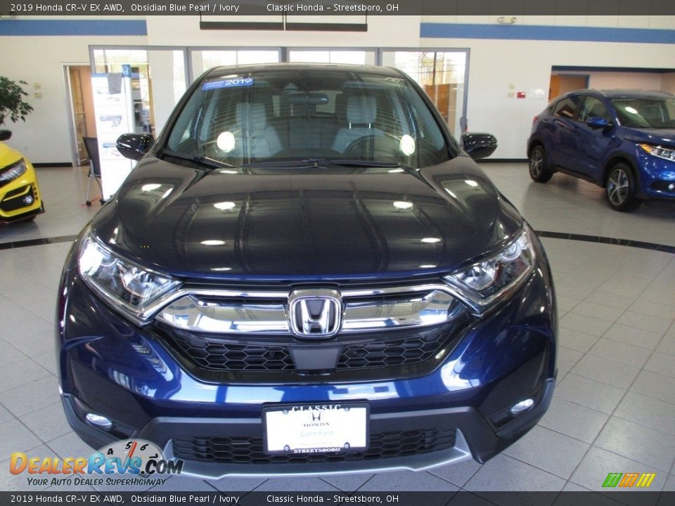 2019 Honda CR-V EX AWD Obsidian Blue Pearl / Ivory Photo #2