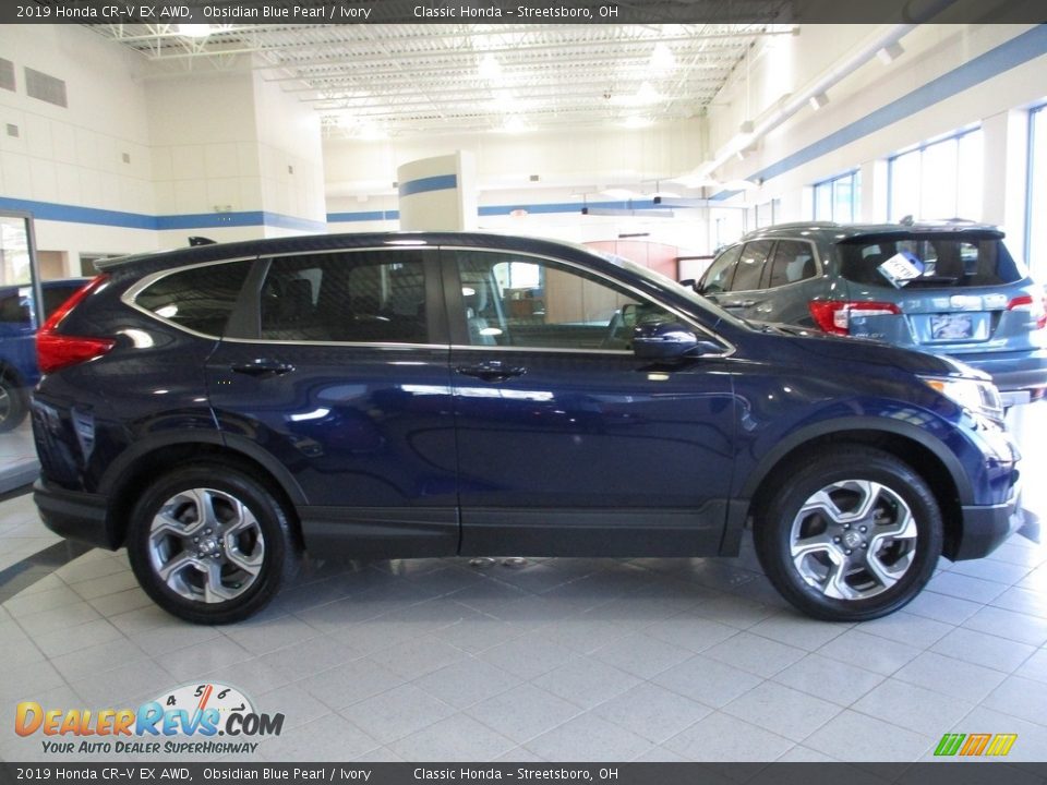 2019 Honda CR-V EX AWD Obsidian Blue Pearl / Ivory Photo #4