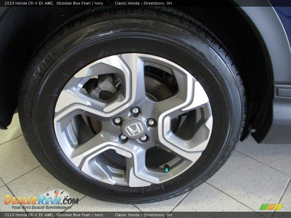 2019 Honda CR-V EX AWD Obsidian Blue Pearl / Ivory Photo #6