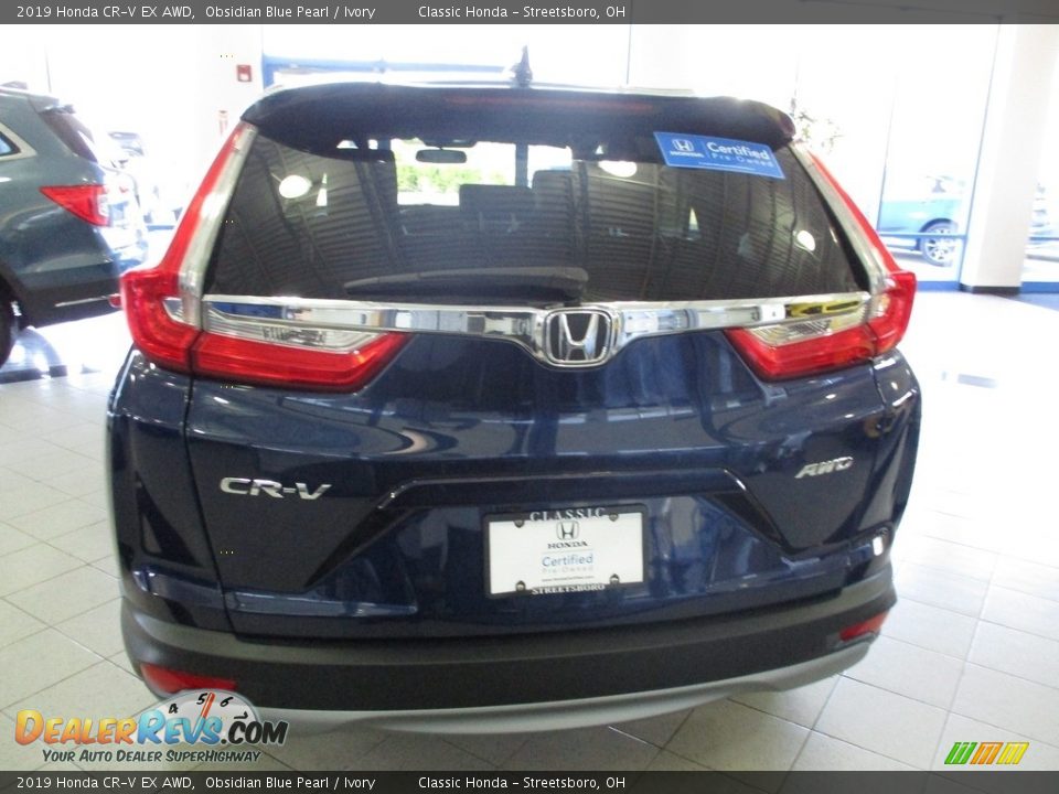 2019 Honda CR-V EX AWD Obsidian Blue Pearl / Ivory Photo #8