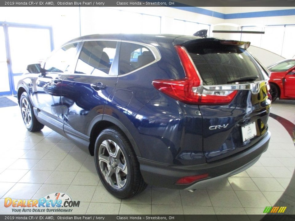 2019 Honda CR-V EX AWD Obsidian Blue Pearl / Ivory Photo #9