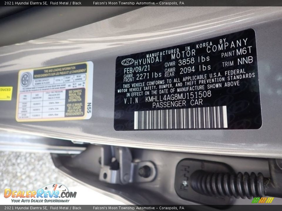 2021 Hyundai Elantra SE Fluid Metal / Black Photo #11