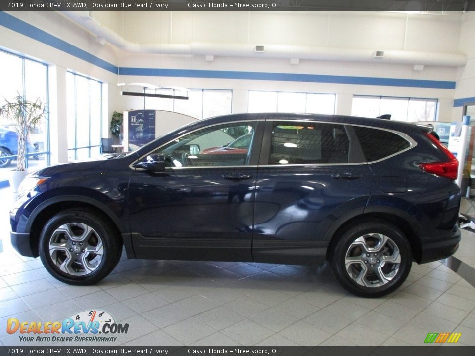2019 Honda CR-V EX AWD Obsidian Blue Pearl / Ivory Photo #10