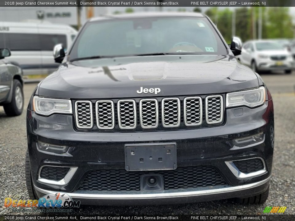 2018 Jeep Grand Cherokee Summit 4x4 Diamond Black Crystal Pearl / Dark Sienna Brown/Black Photo #2