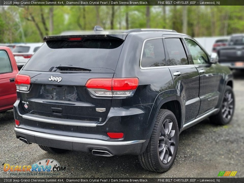 2018 Jeep Grand Cherokee Summit 4x4 Diamond Black Crystal Pearl / Dark Sienna Brown/Black Photo #3