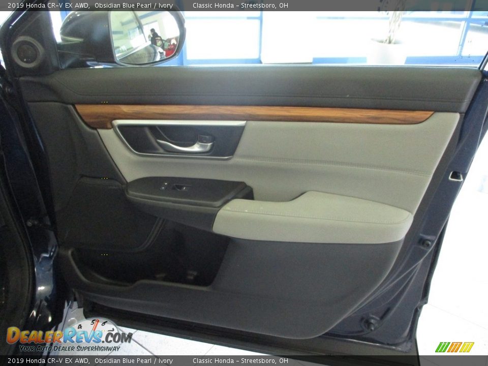 2019 Honda CR-V EX AWD Obsidian Blue Pearl / Ivory Photo #14
