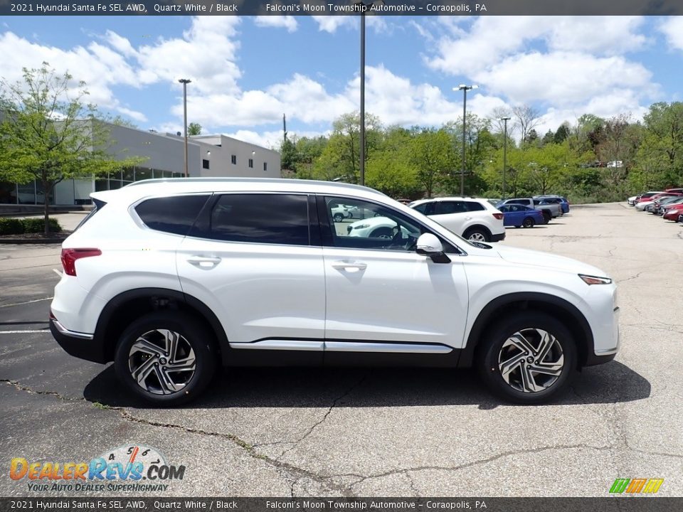 Quartz White 2021 Hyundai Santa Fe SEL AWD Photo #1