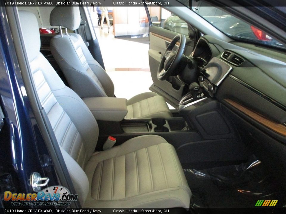 2019 Honda CR-V EX AWD Obsidian Blue Pearl / Ivory Photo #16