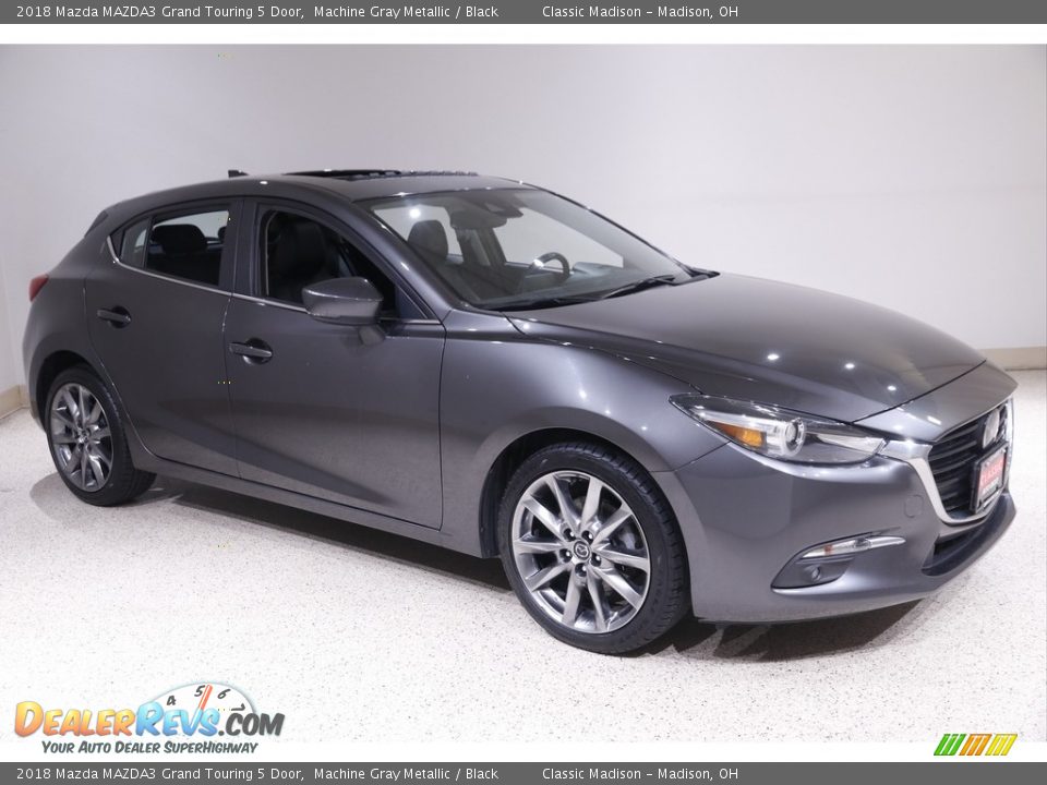 2018 Mazda MAZDA3 Grand Touring 5 Door Machine Gray Metallic / Black Photo #1
