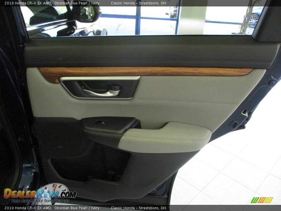 2019 Honda CR-V EX AWD Obsidian Blue Pearl / Ivory Photo #18