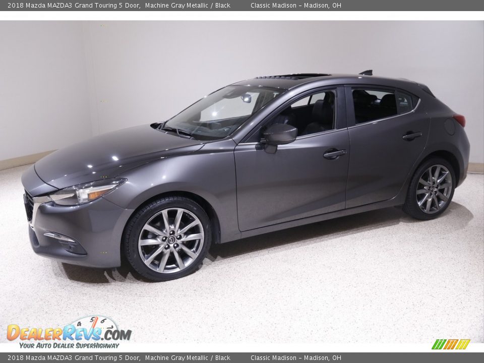 2018 Mazda MAZDA3 Grand Touring 5 Door Machine Gray Metallic / Black Photo #3