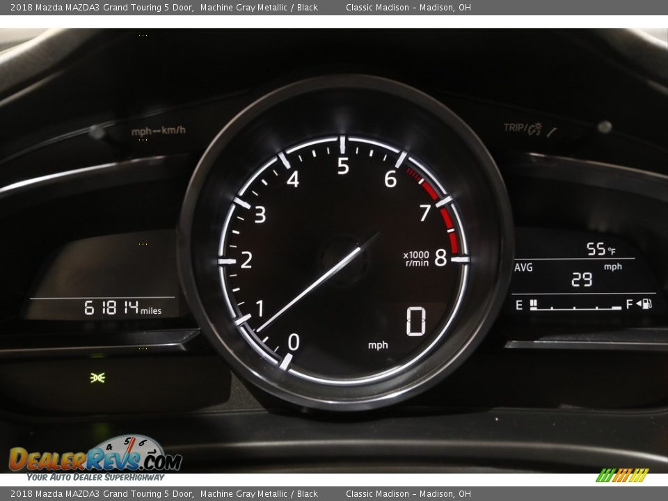 2018 Mazda MAZDA3 Grand Touring 5 Door Machine Gray Metallic / Black Photo #8