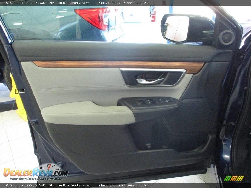 2019 Honda CR-V EX AWD Obsidian Blue Pearl / Ivory Photo #26