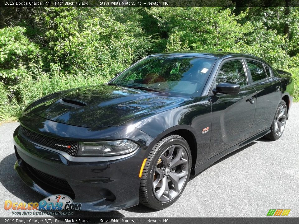 2019 Dodge Charger R/T Pitch Black / Black Photo #2