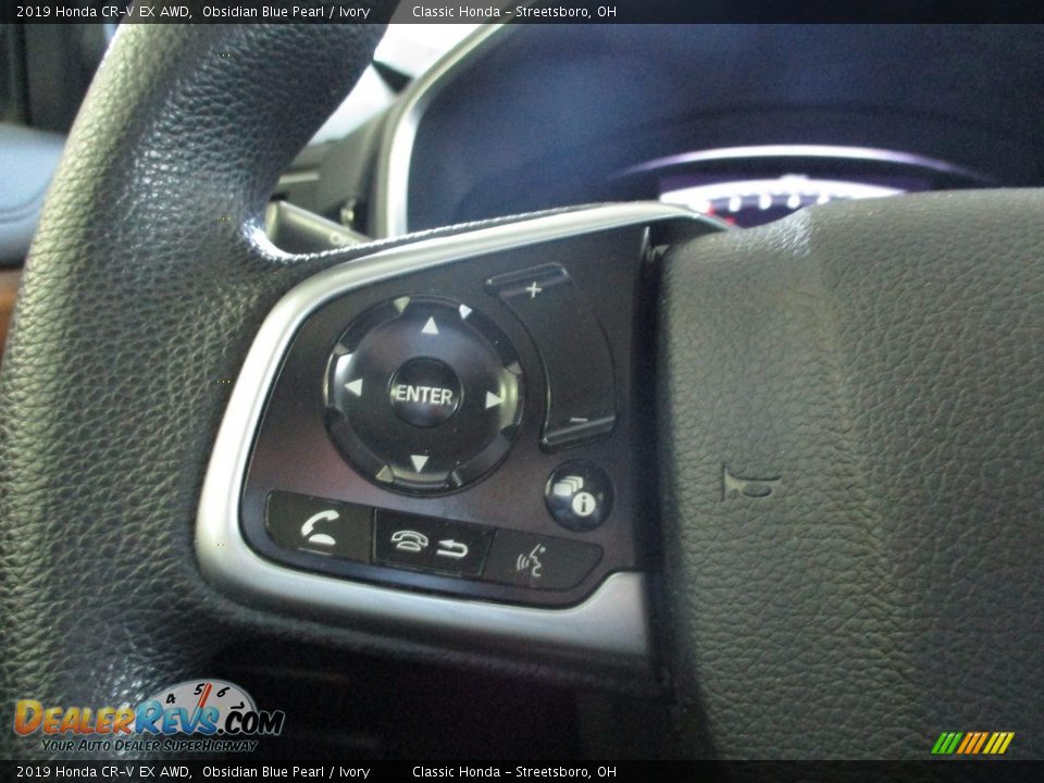 2019 Honda CR-V EX AWD Obsidian Blue Pearl / Ivory Photo #31