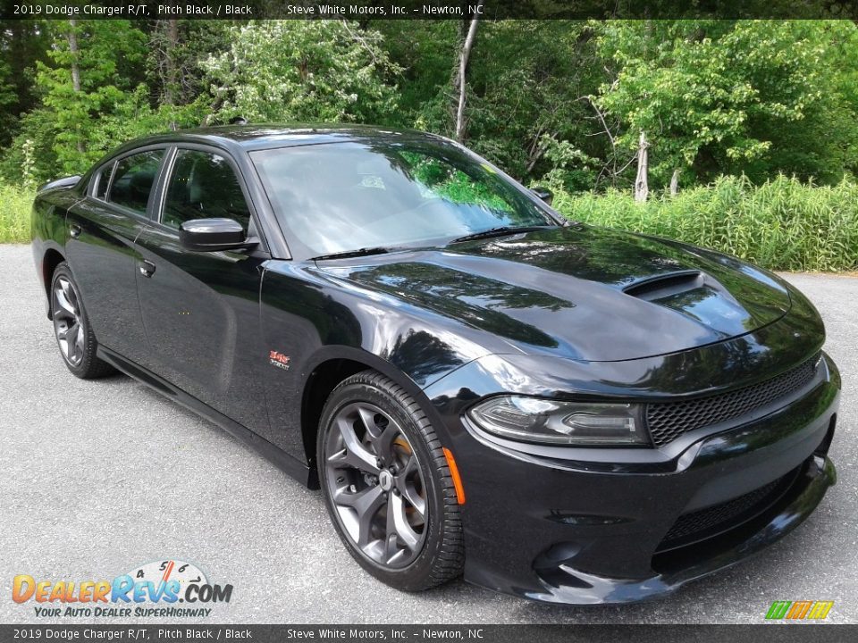 2019 Dodge Charger R/T Pitch Black / Black Photo #6