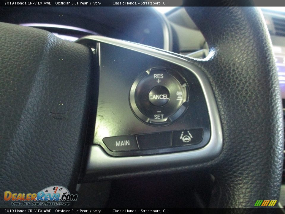 2019 Honda CR-V EX AWD Obsidian Blue Pearl / Ivory Photo #32