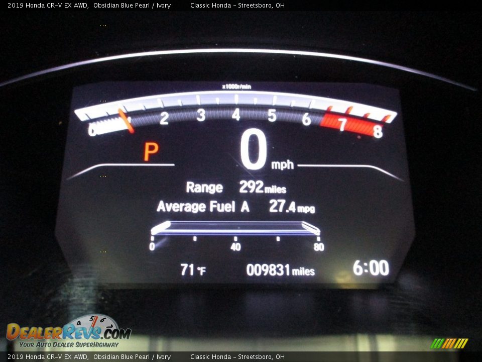 2019 Honda CR-V EX AWD Obsidian Blue Pearl / Ivory Photo #33