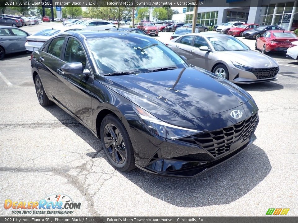 2021 Hyundai Elantra SEL Phantom Black / Black Photo #3