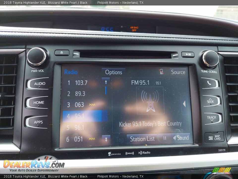 2018 Toyota Highlander XLE Blizzard White Pearl / Black Photo #13